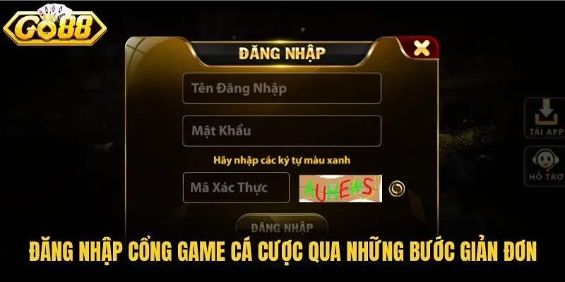 Đăng nhập cổng game cá cược qua những bước giản đơn