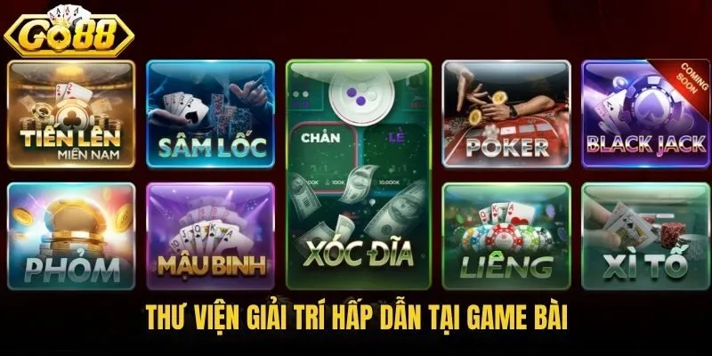 Thư viện giải trí hấp dẫn tại game bài